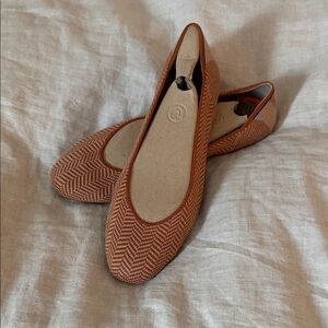 Rothy's Brown Herringbone Flats